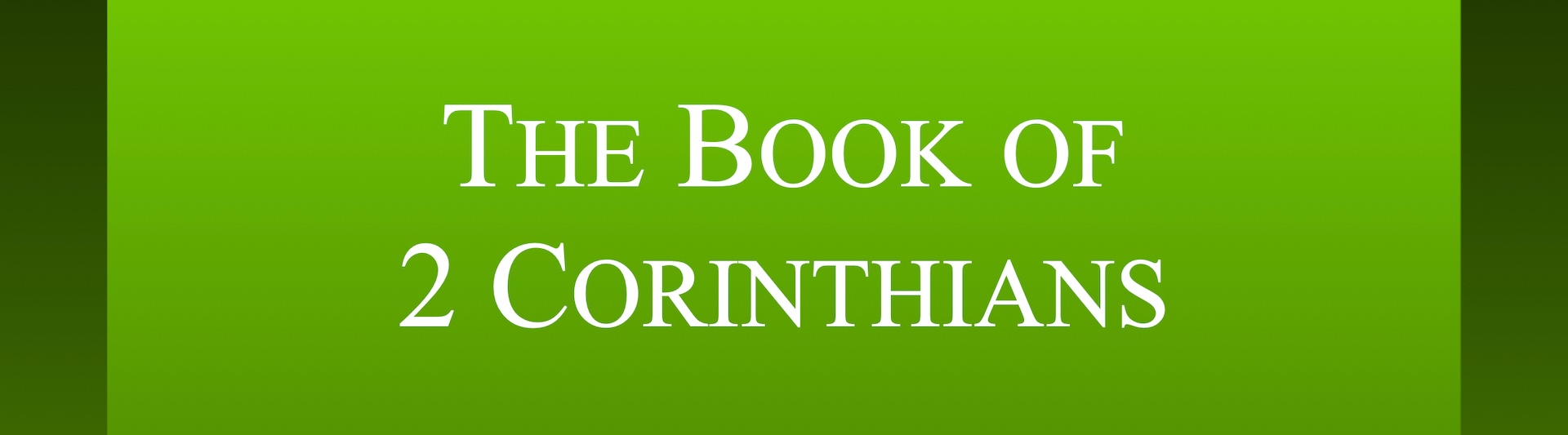 The Book of 2 Corinthians
